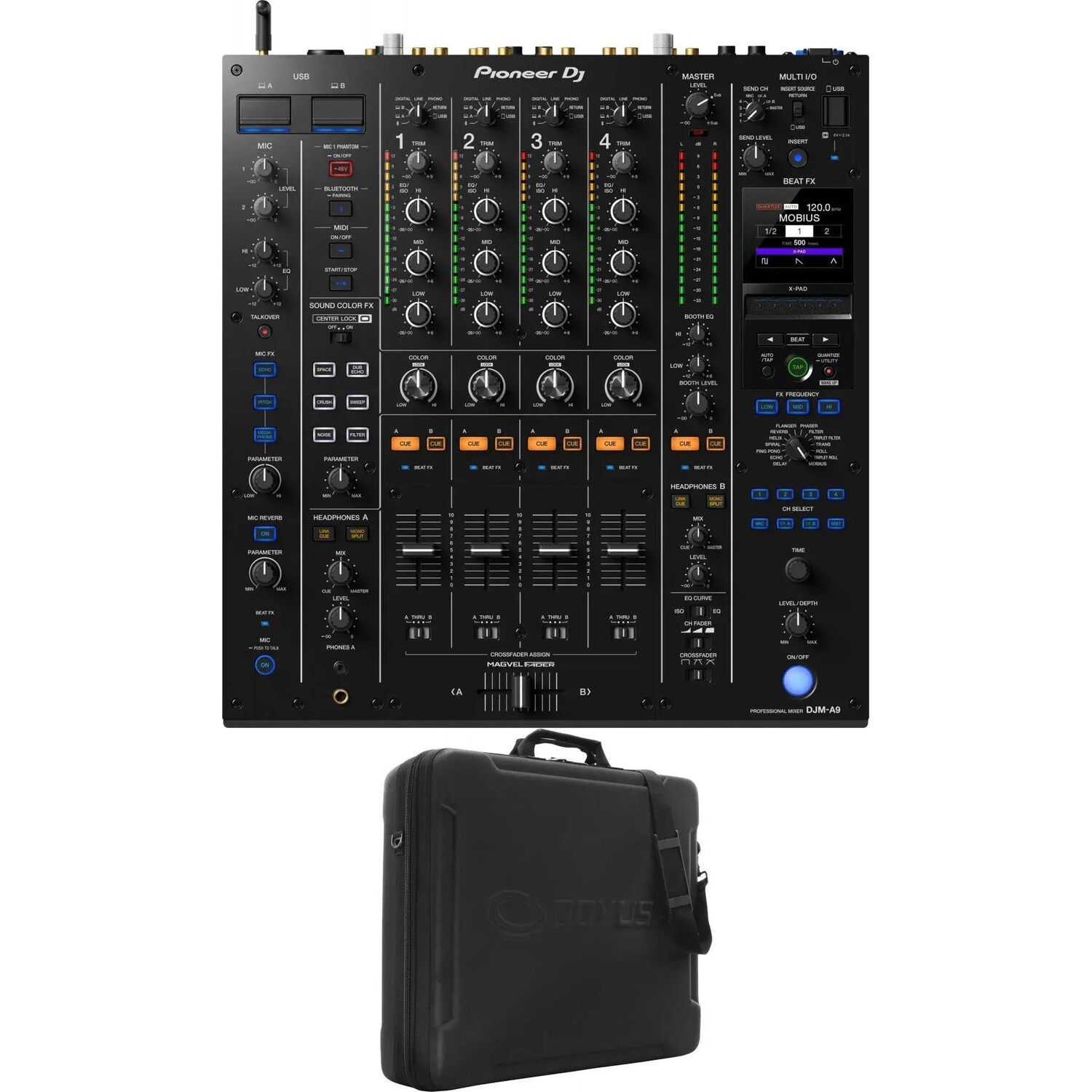 

4-канальный DJ-микшер Pioneer DJ DJM-A9 и литой мягкий футляр Odyssey