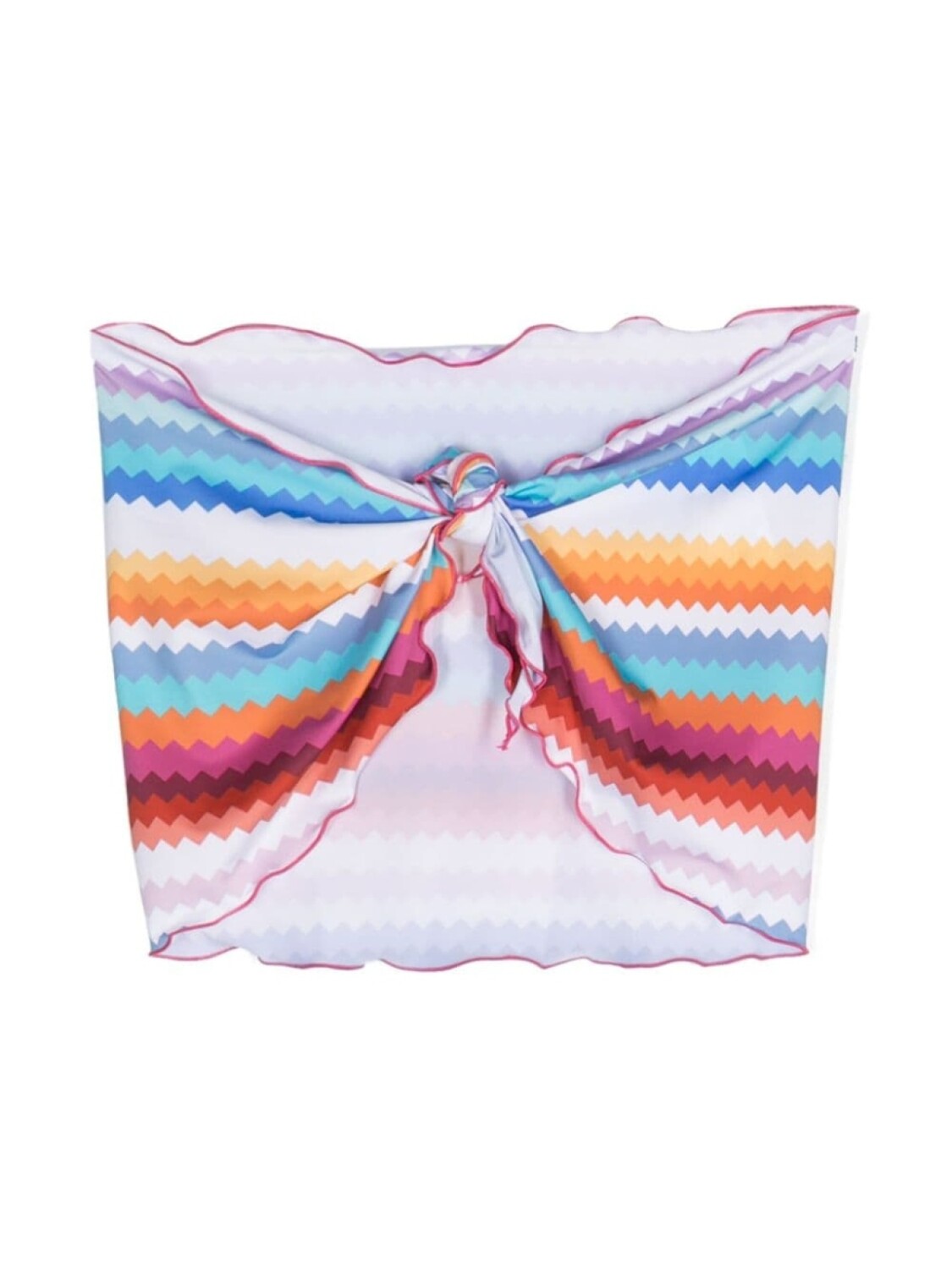 

Юбка-бандаж Missoni Kids с зигзагообразным узором, розовый