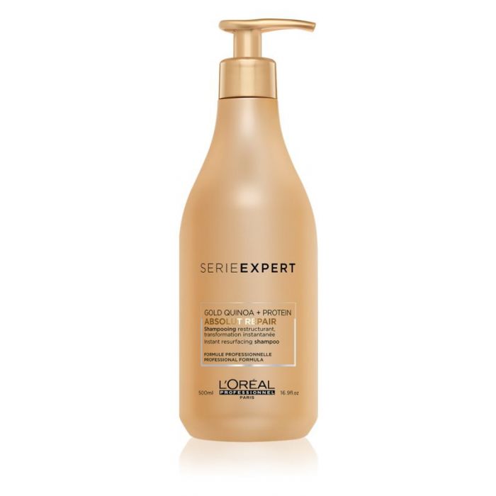 шампунь для сильно поврежденных волос serie expert absolut repair protein gold quinoa shampooing шампунь 1500мл Шампунь Absolut Repair Gold Quinoa Champú L'Oréal Professionnel, 300