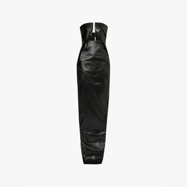 

Платье макси из денима с вырезами Abito Rick Owens, черный
