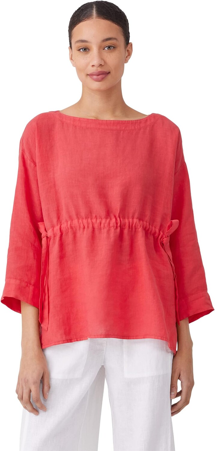 

Топ с вырезом «бато» и рукавами 3/4 Eileen Fisher, цвет Grenadine