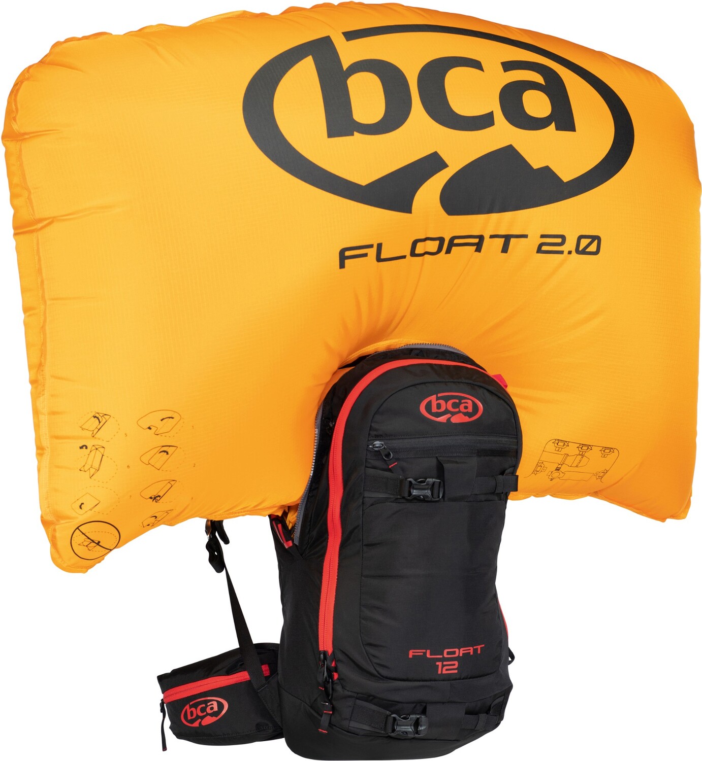 

Float 12 Avalanche Airbag 2.0 Pack Backcountry Access, черный