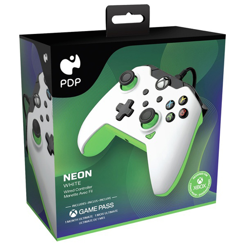 Pdp Neon White Wired Controller – Xbox One/Series X new wired controller for xbox one xbox one s xbox one x xbox series x pc wired game controller with dual vibration