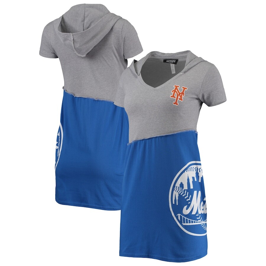 

Платье-худи Refried Apparel New York Mets, серый