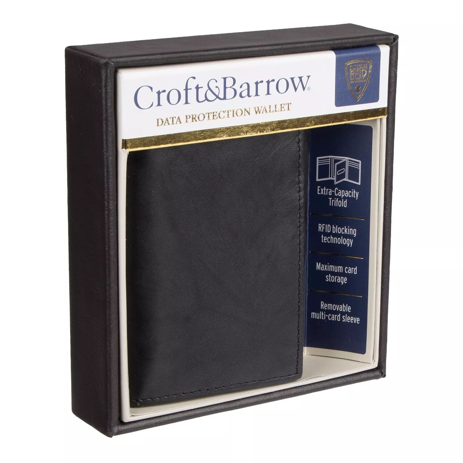 

Мужской кошелек тройного сложения Croft & Barrow с RFID-блокировкой Crunch