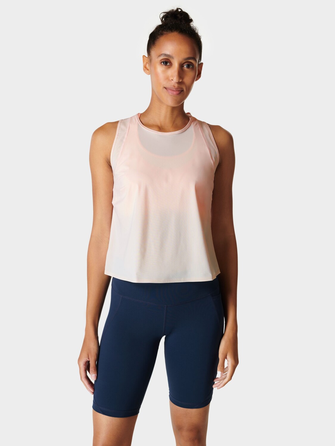 

Майка Swifty Racerback Sweaty Betty, тюль розовый