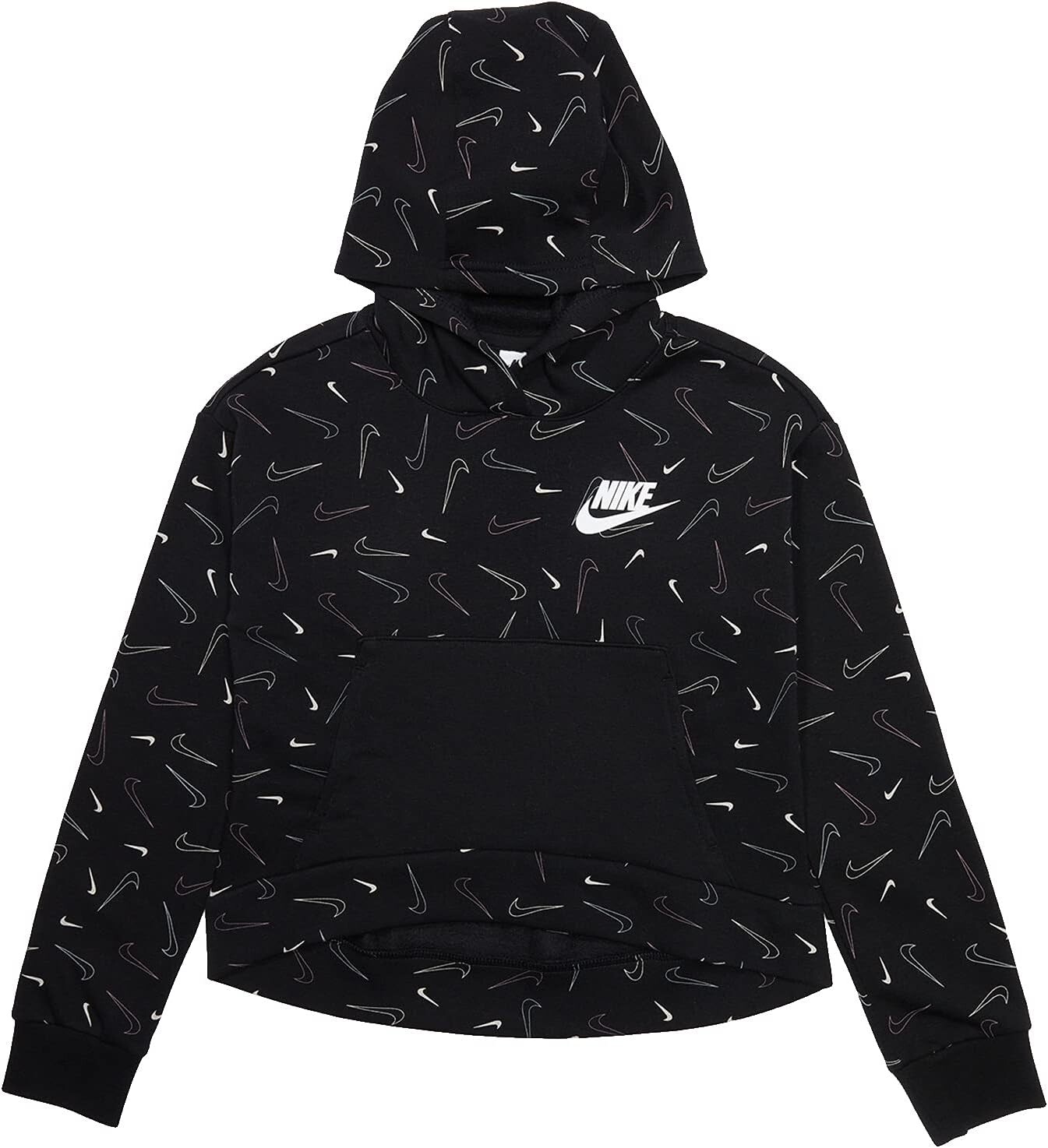 

Худи Nike NSW Fleece Print Hoodie, черный/белый