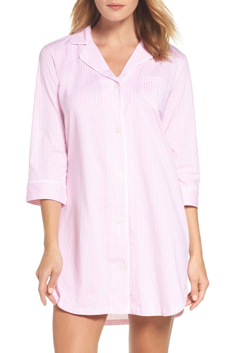 

Рубашка для сна из хлопкового джерси LAUREN RALPH LAUREN