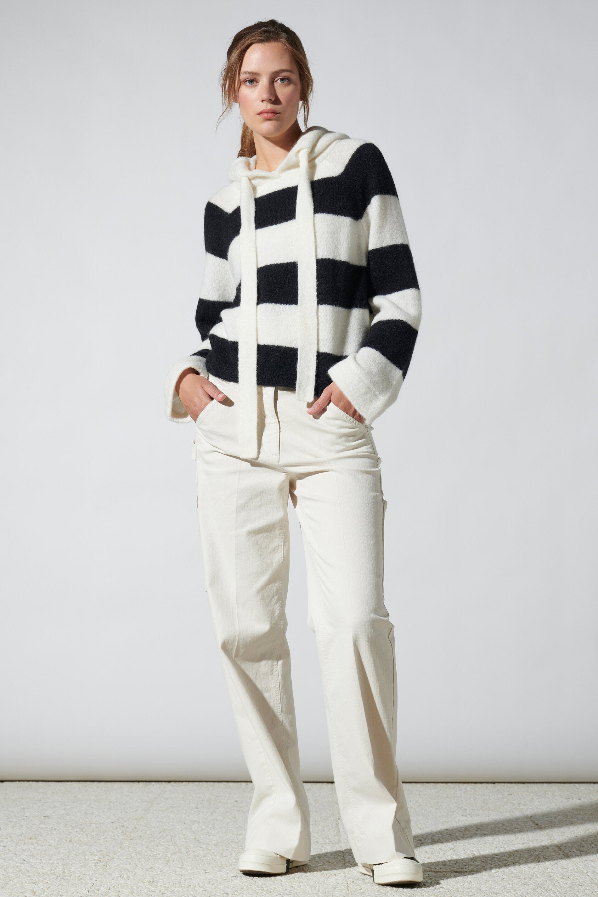 Худи с яркими полосками LUISA CERANO, цвет chalk multi рубашка с фантазийными полосками luisa cerano цвет the fancy blouse stripe