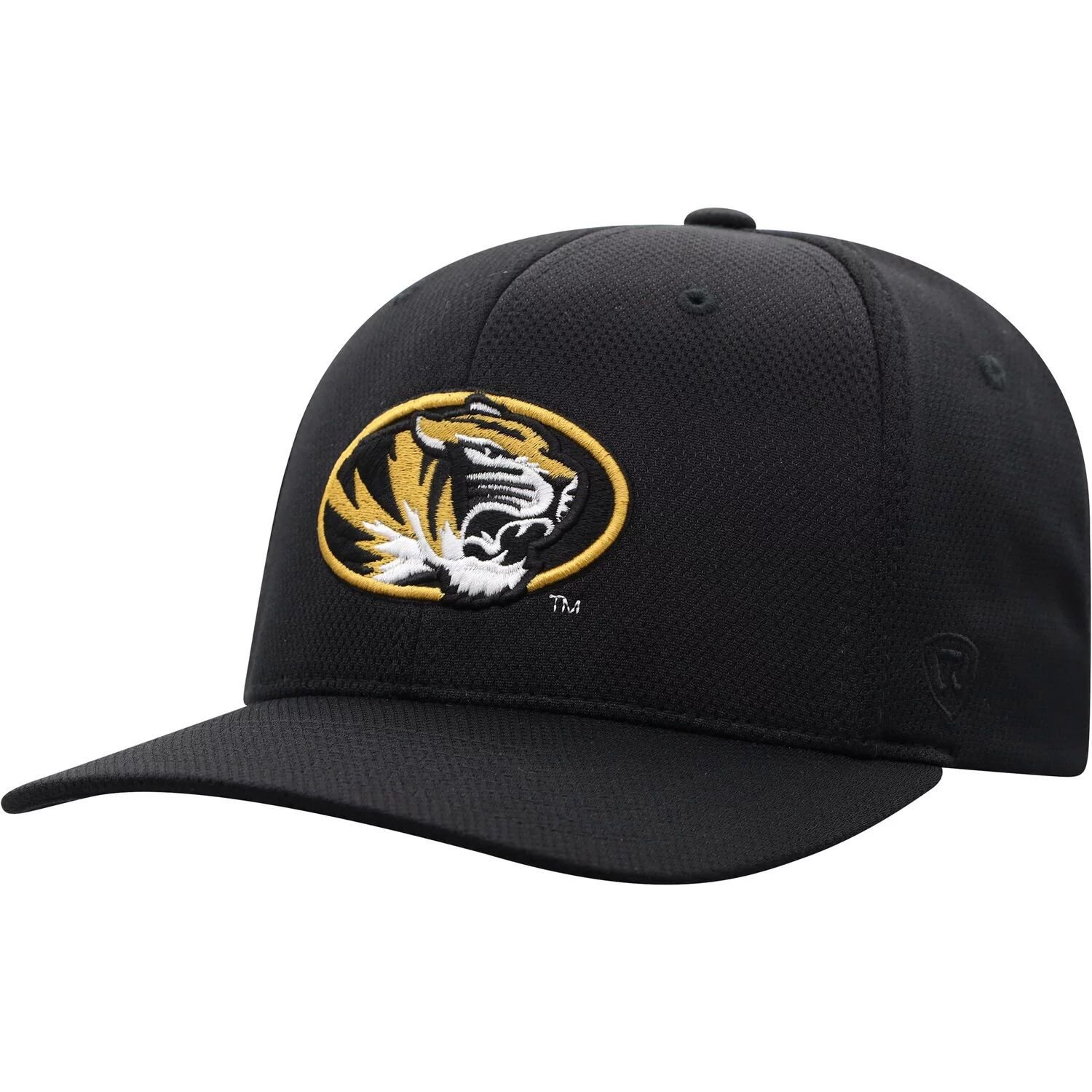 

Мужская кепка с гибким логотипом Top of the World черного цвета Missouri Tigers Reflex