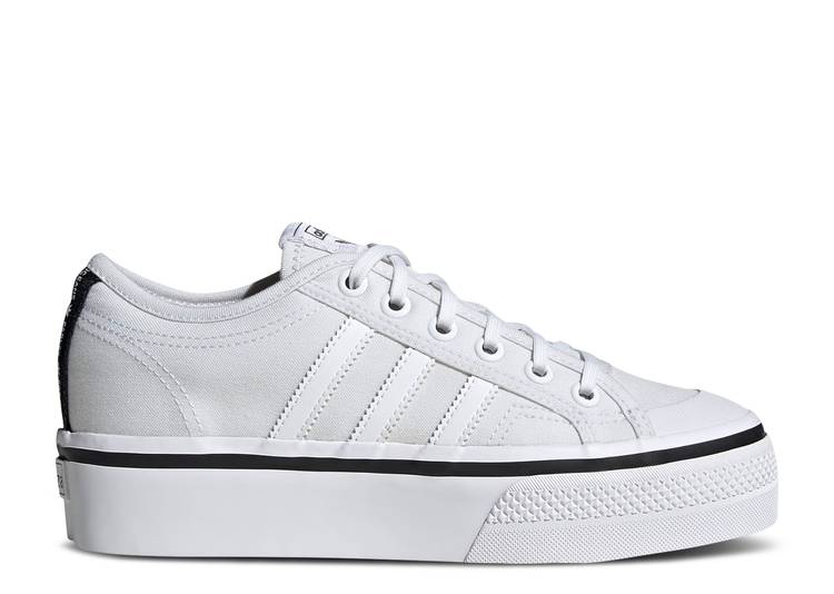 

Кроссовки Adidas WMNS NIZZA PLATFORM 'WHITE BLACK', белый