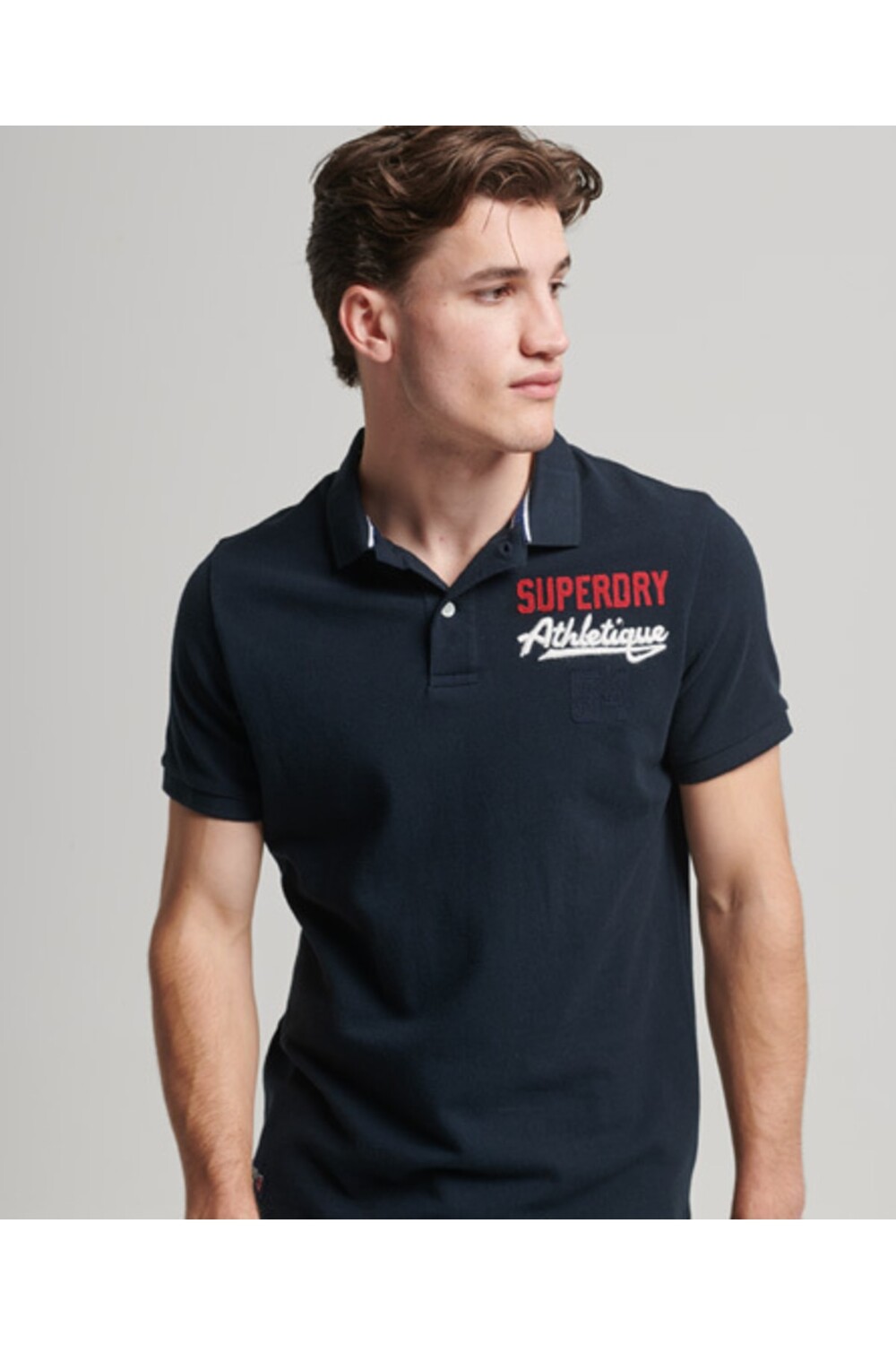 

Футболка-поло – Темно-синяя – Классический крой SUPERDRY, темно-синий