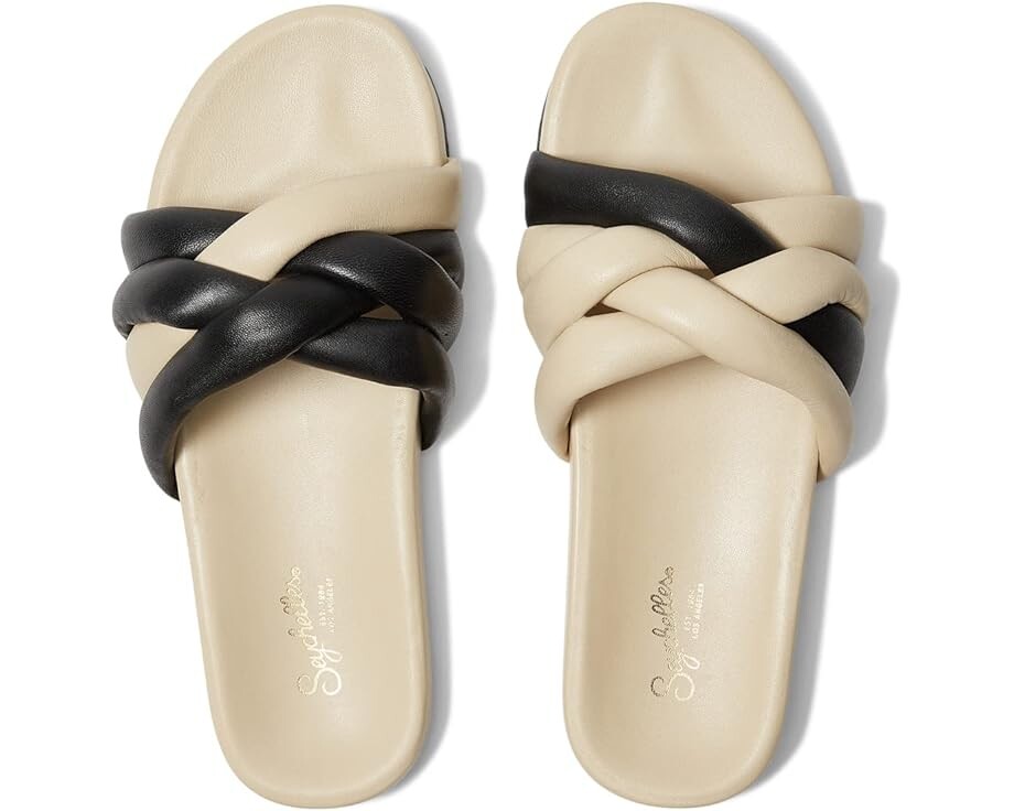 

Сандалии Seychelles Low Key Glow Up, цвет Ivory/Black Two-Tone