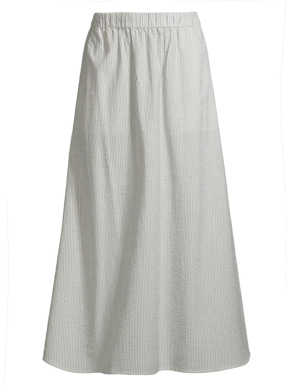 

Хлопковая длинная юбка в полоску из сирсакера Eileen Fisher, разноцветный