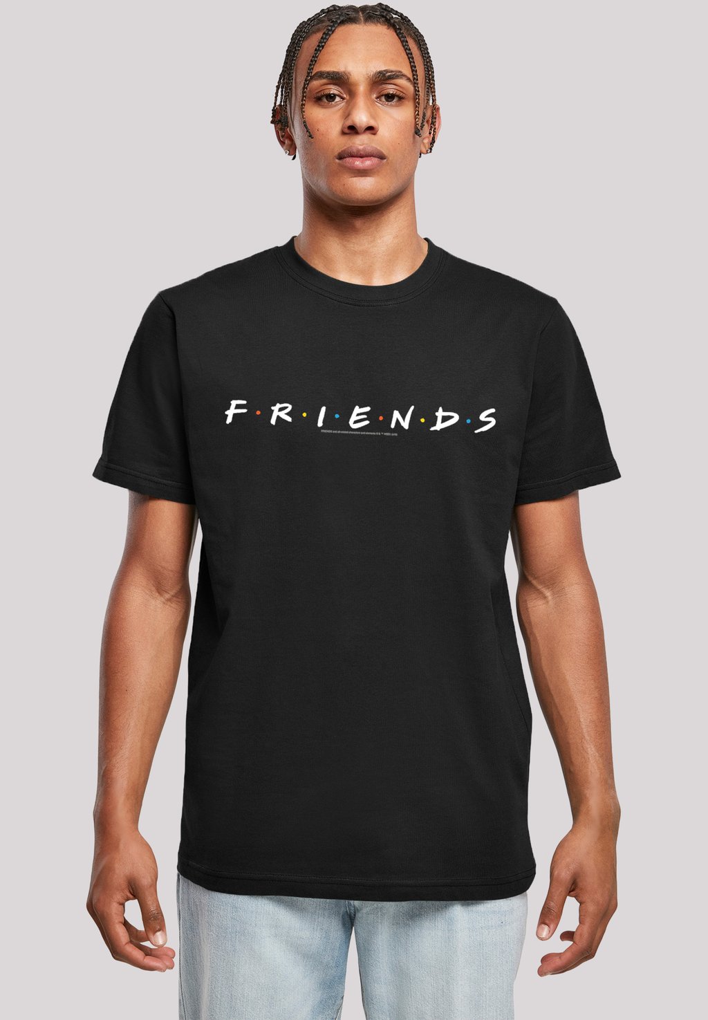 футболка с принтом Friends Tv Serie Text Logo F4NT4STIC, черный