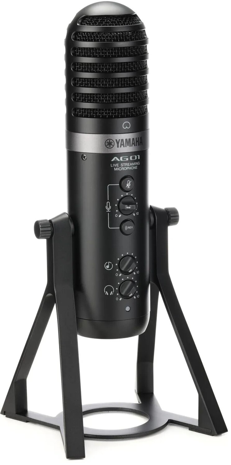 

USB-конденсаторный микрофон Yamaha AG01 для прямой трансляции — черный