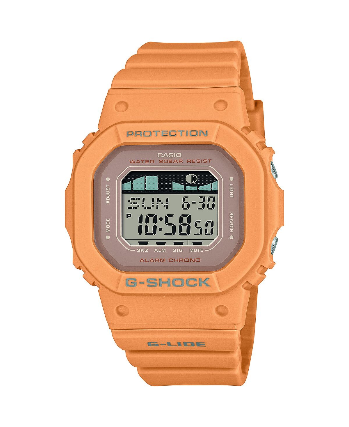 

Часы унисекс, цифровые, оранжевые, пластиковые, 40,5 мм, GLXS5600-4 G-Shock