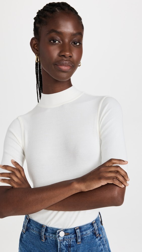 

Футболка FRAME Rib Mockneck, белый