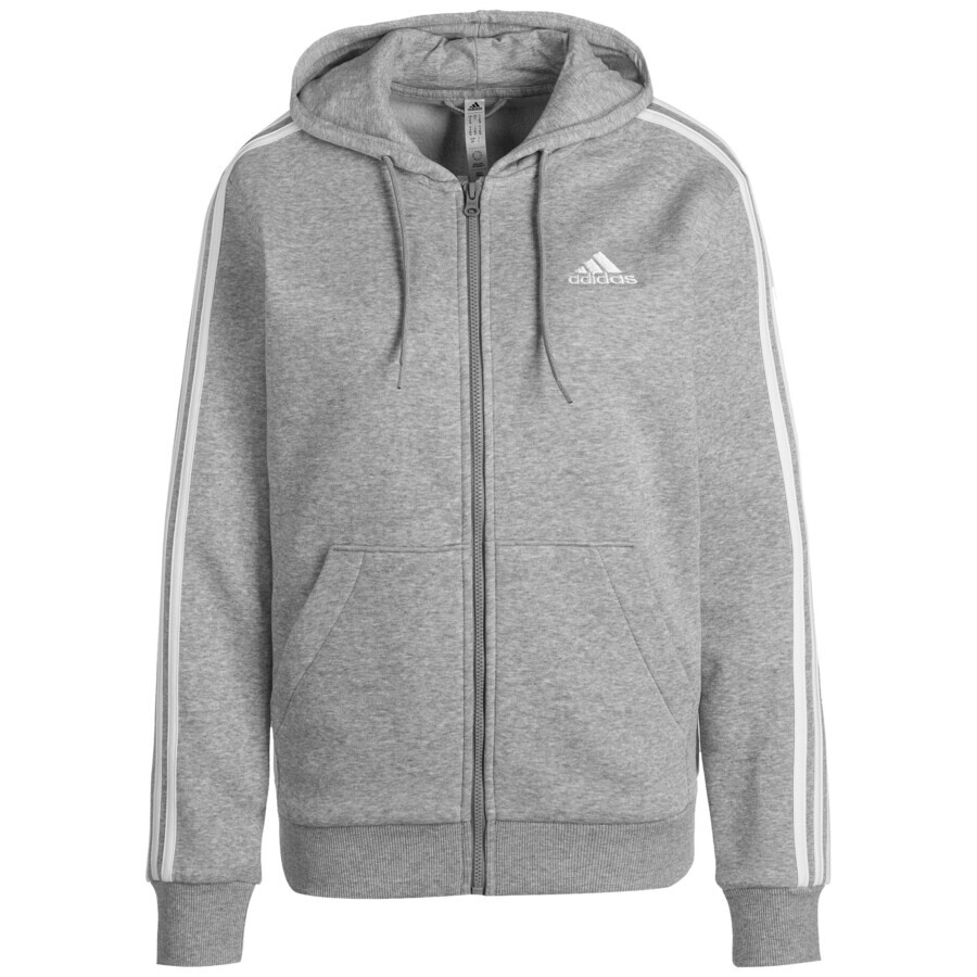 

Спортивная толстовка ADIDAS SPORTSWEAR Athletic Zip-Up Hoodie Essentials, цвет mottled grey