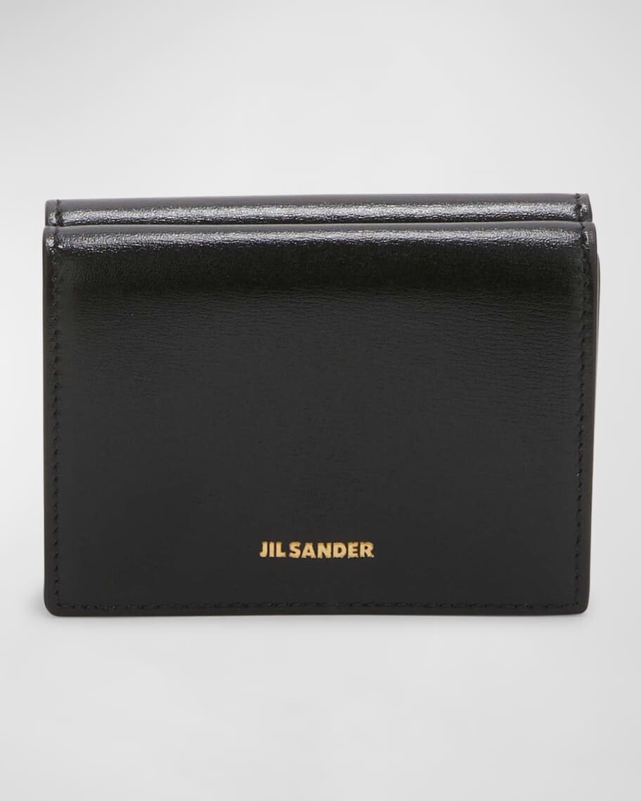 

Крошечный кожаный кошелек Trifold Jil Sander