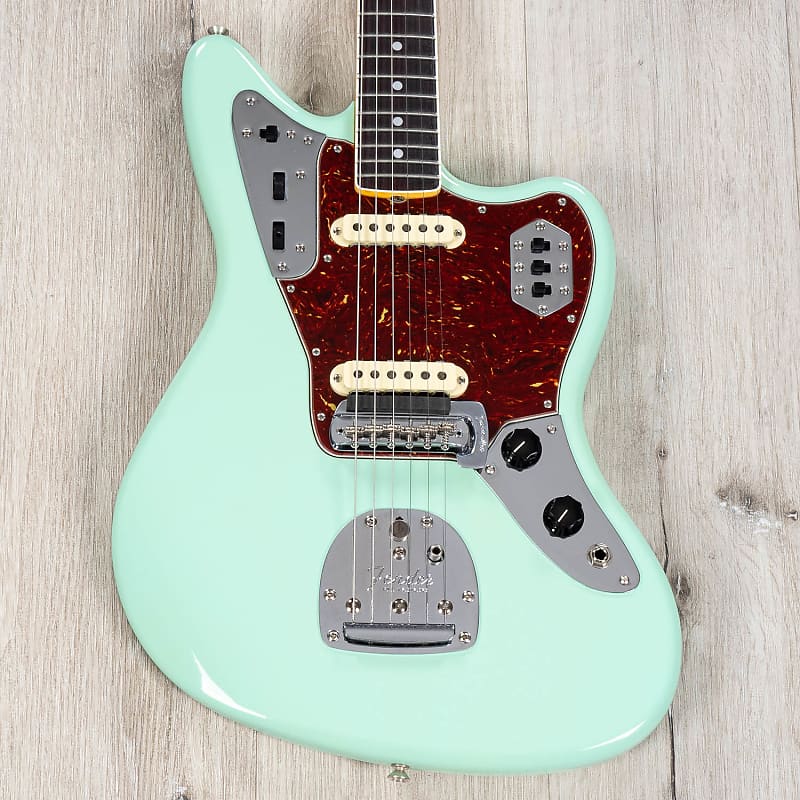 Электрогитара Fender Custom Shop '66 Jaguar Deluxe Closet Classic Guitar, Aged Surf Green