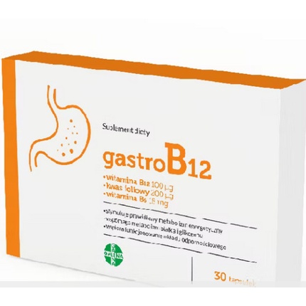 цена Gastro B12 Витамин B6 B12 Фолиевая кислота Пищеварение Иммунная система 30 капсул Galena