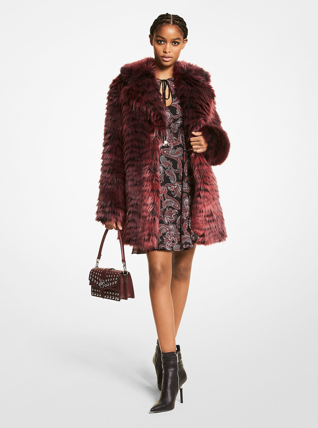

Пальто из искусственного меха с тигровым принтом Michael Kors