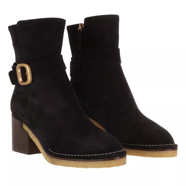 

Сапоги buckle strap ankle boots suede Tod'S, черный