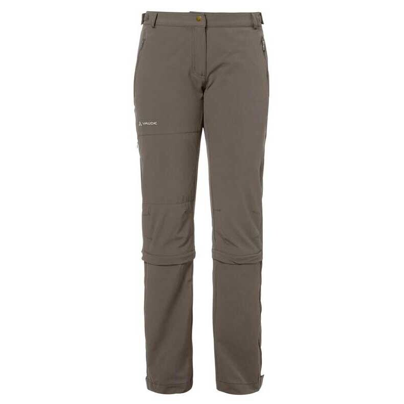 

Брюки VAUDE Farley Stretch Capri Long T Zip II, коричневый