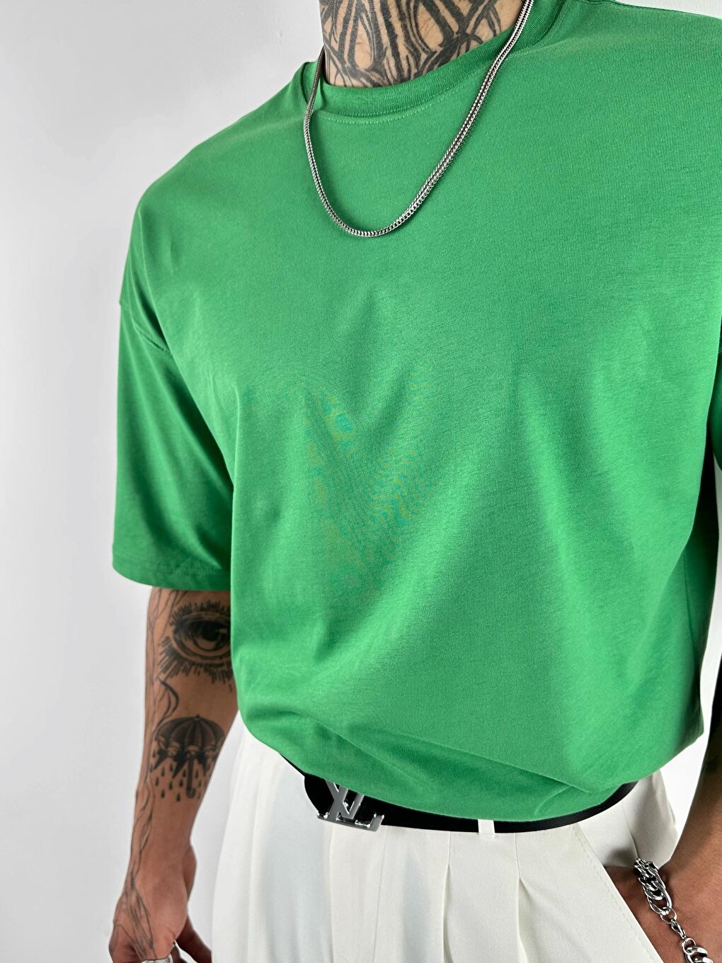 Базовая футболка Oversize Зеленая ablukaonline