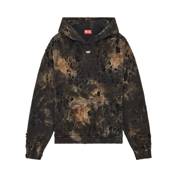 

Футболка s-boxt-hood-n9 hoodie im distressed-look 9xxa 9xxa Diesel, мультиколор