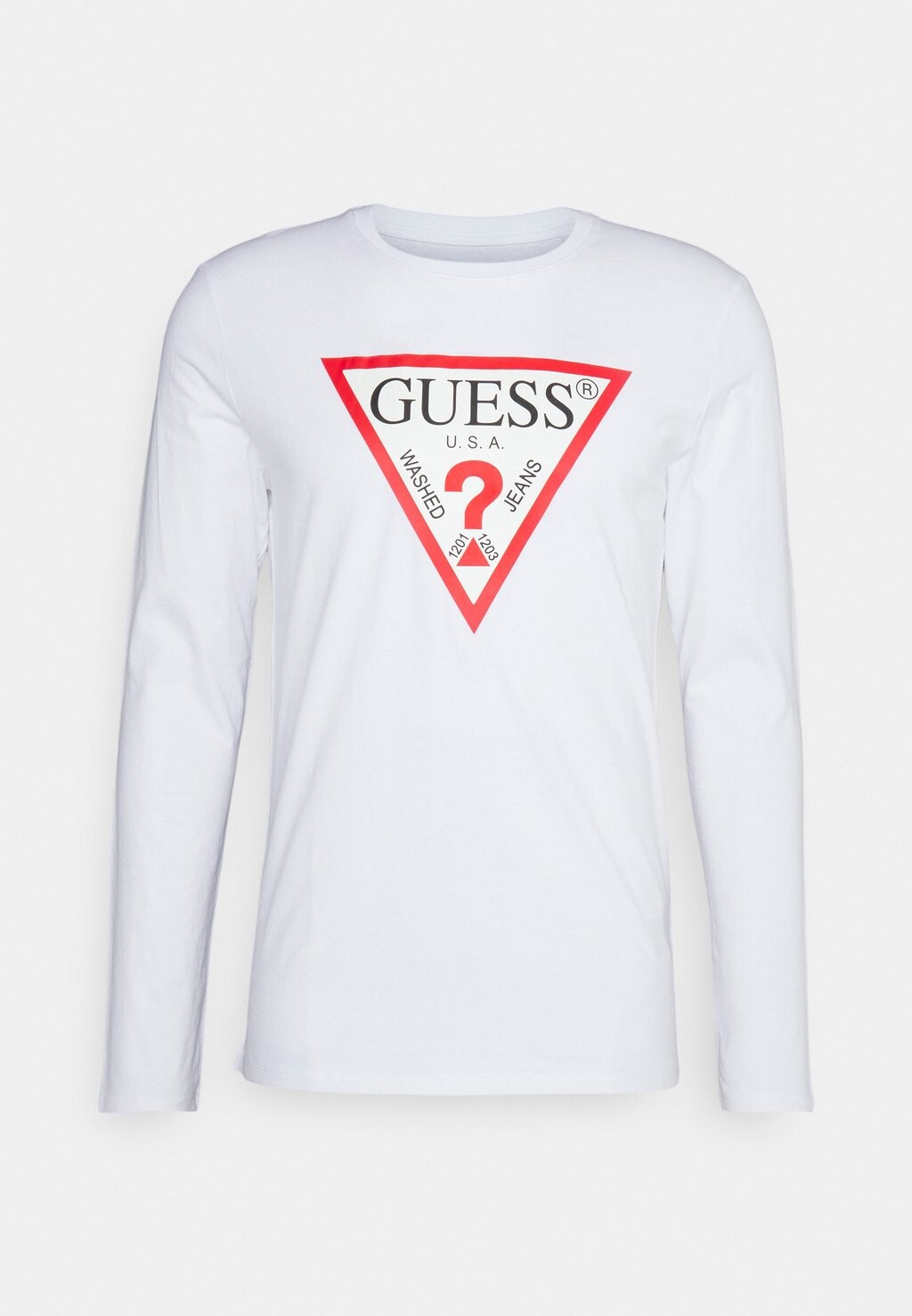 

Футболка с длинным рукавом Original Logo Tee Guess, цвет pure white