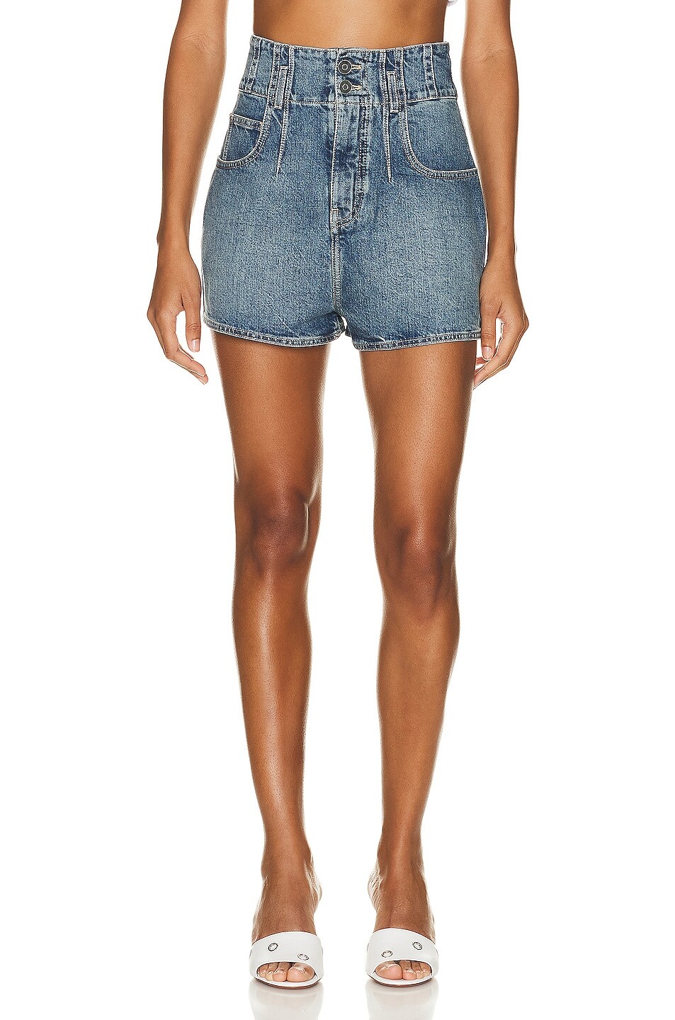 

Шорты Alaïa High Rise, цвет Blue Vintage