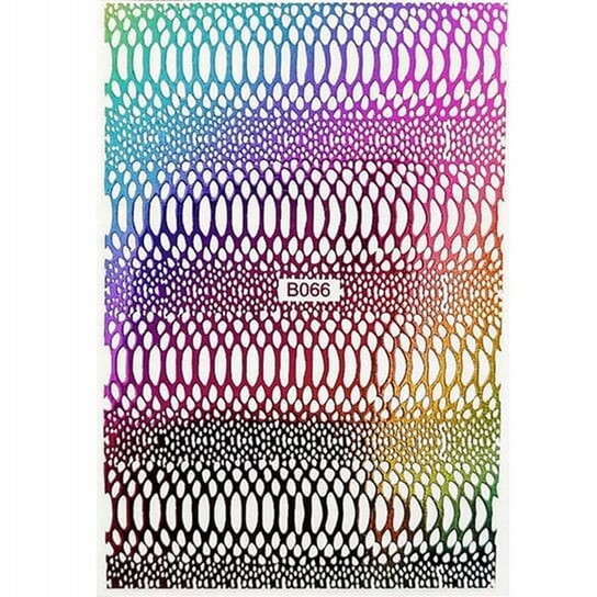 

Тонкие самоклеящиеся наклейки для ногтей Snake Skin Multi Holo № B066, AllePaznokcie