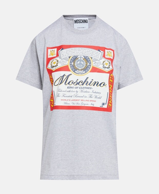 

Футболка Moschino, светло-серый