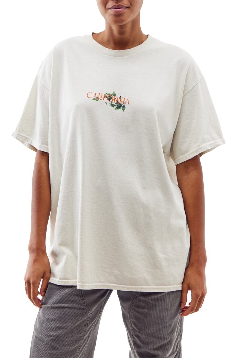 

Хлопковая футболка с графическим принтом California Orange BDG URBAN OUTFITTERS, белый