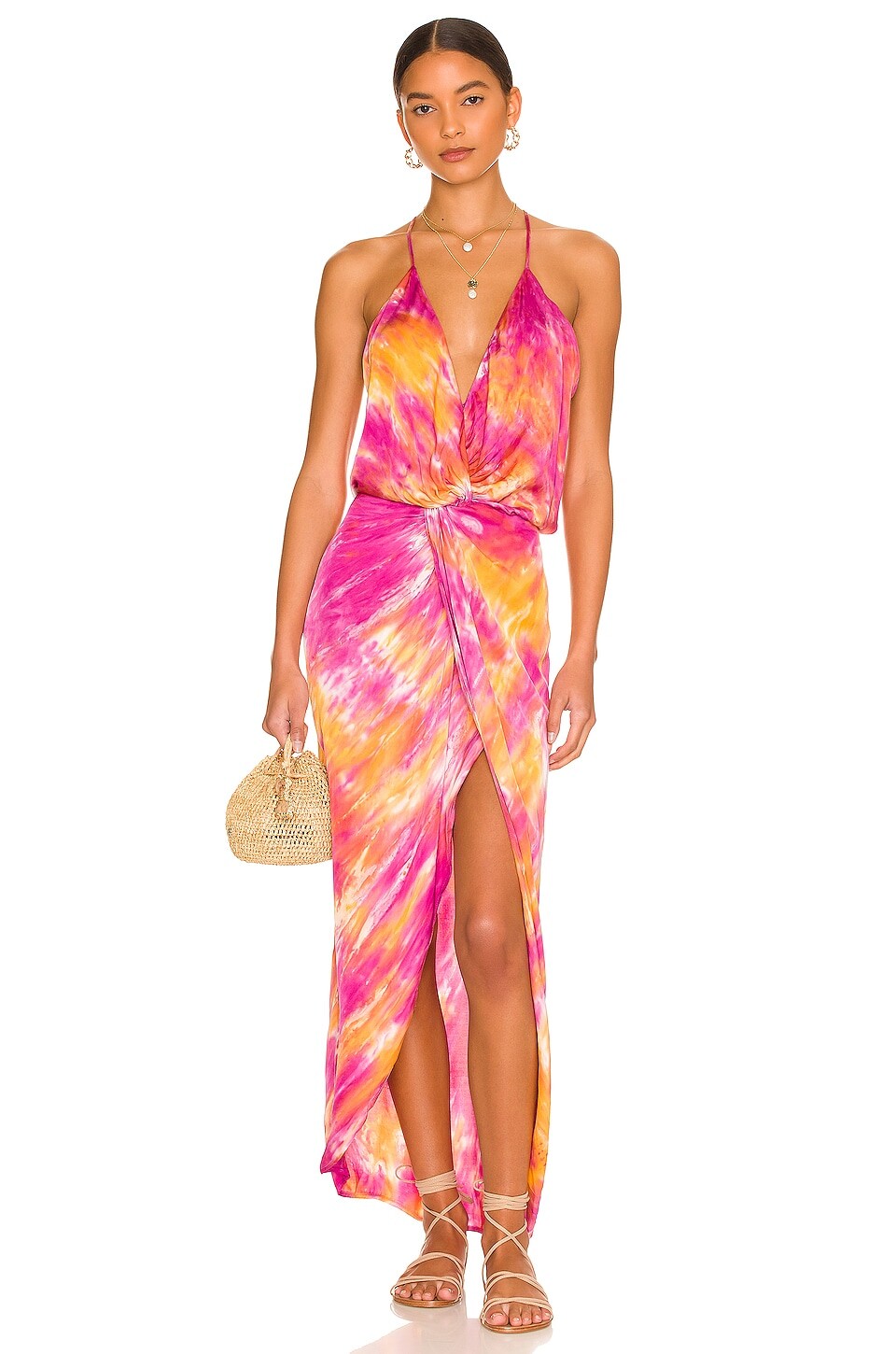 

Платье Young, Fabulous & Broke Siren Slip, цвет Tropic Pink Day Dream Wash