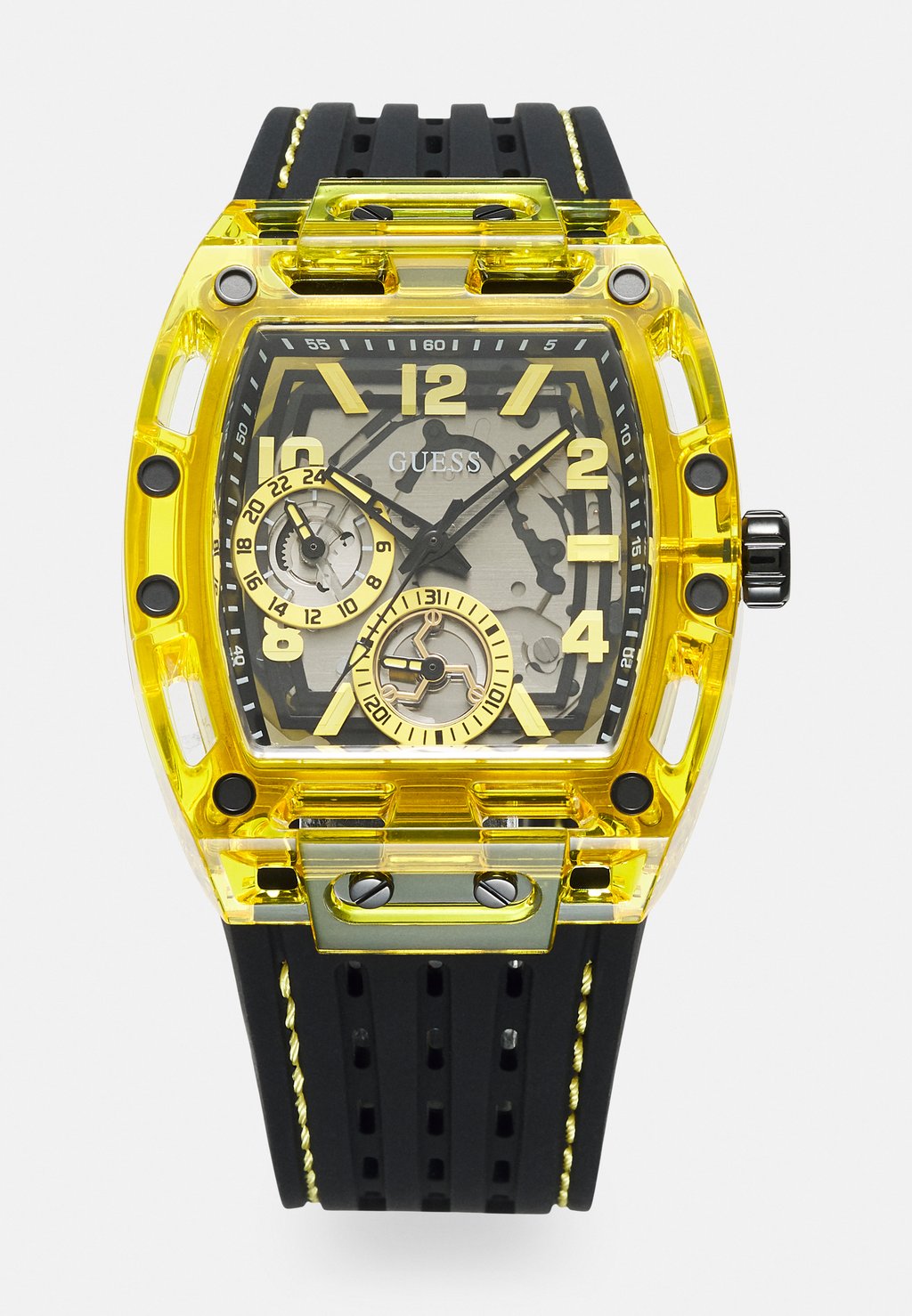 Часы Phoenix Guess, цвет black matte/yellow
