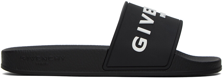 

Черные шлепанцы для бассейна с логотипом Givenchy