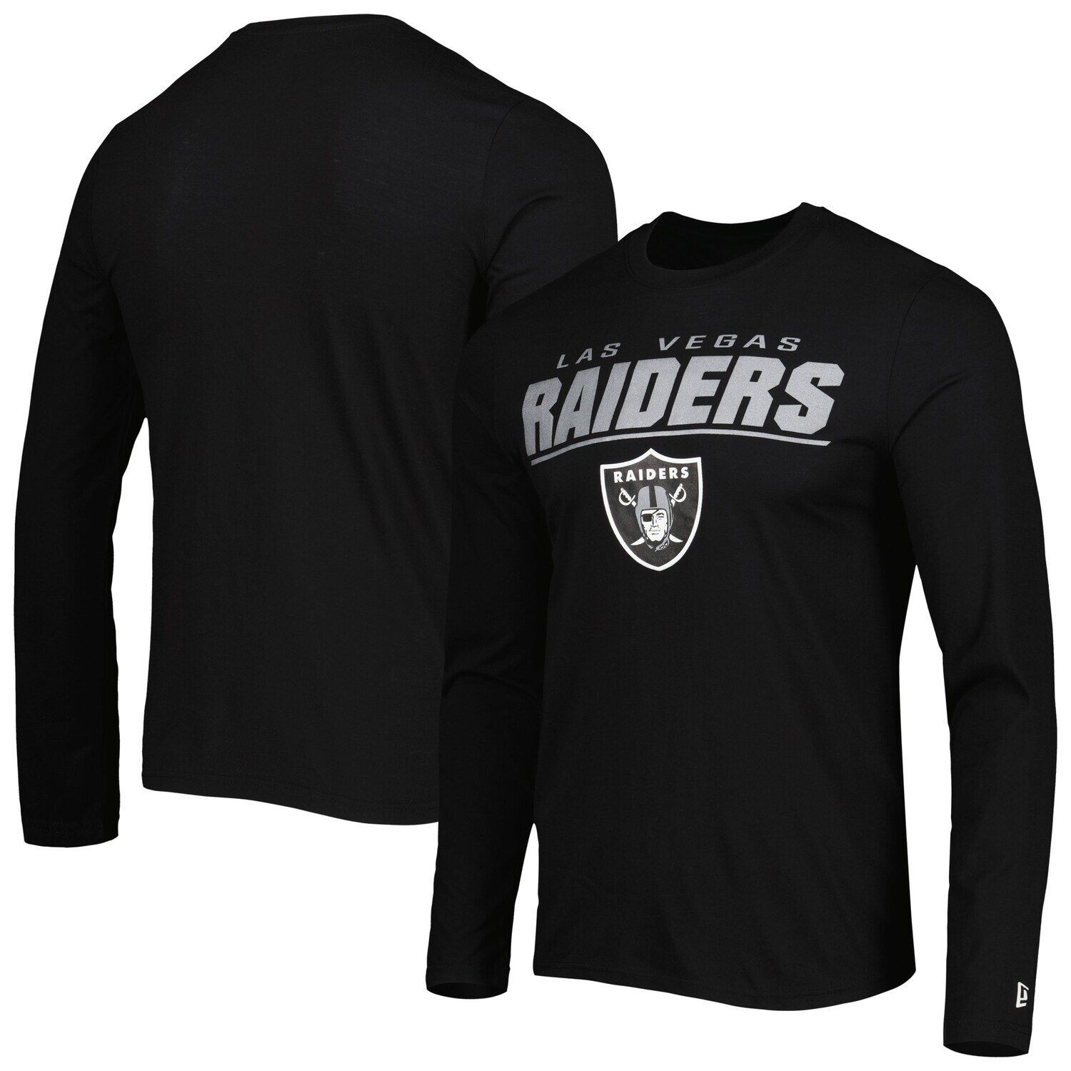 

Мужская черная футболка New Era Las Vegas Raiders с длинными рукавами