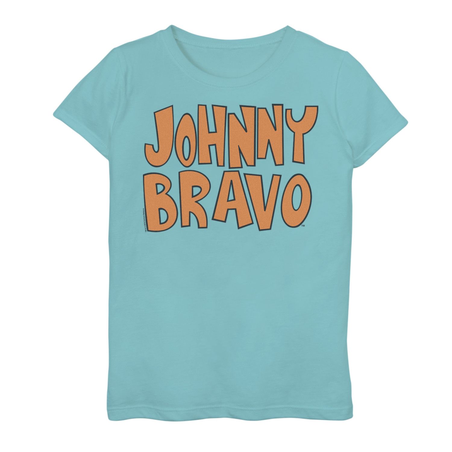 Футболка с логотипом и графическим рисунком Cartoon Network Johnny Bravo для девочек 7–16 лет Cartoon Network cartoon animals