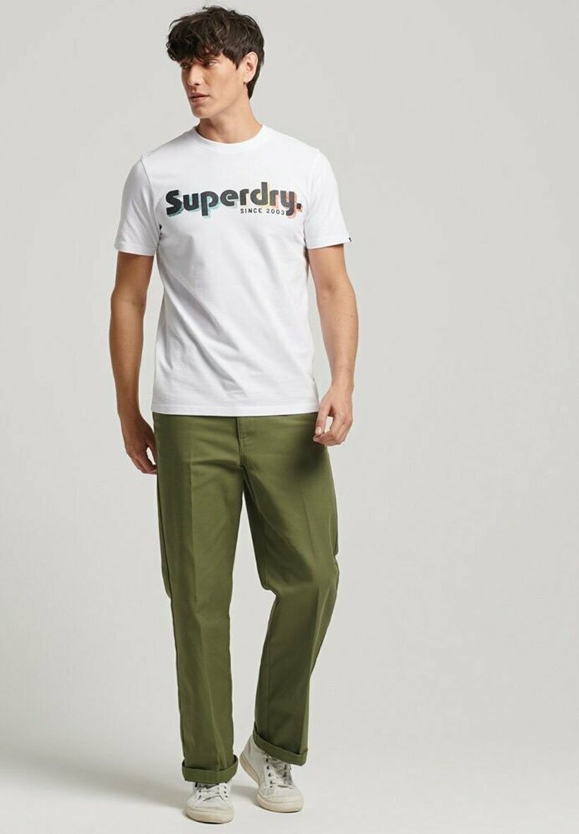 

Футболка с принтом TERRAIN CLASSIC Superdry, цвет optic