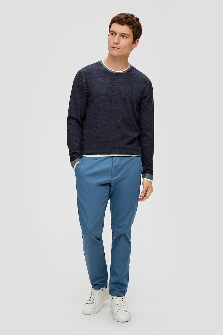 Хлопковые брюки чинос S Oliver, синий брюки s oliver 40 42 размер