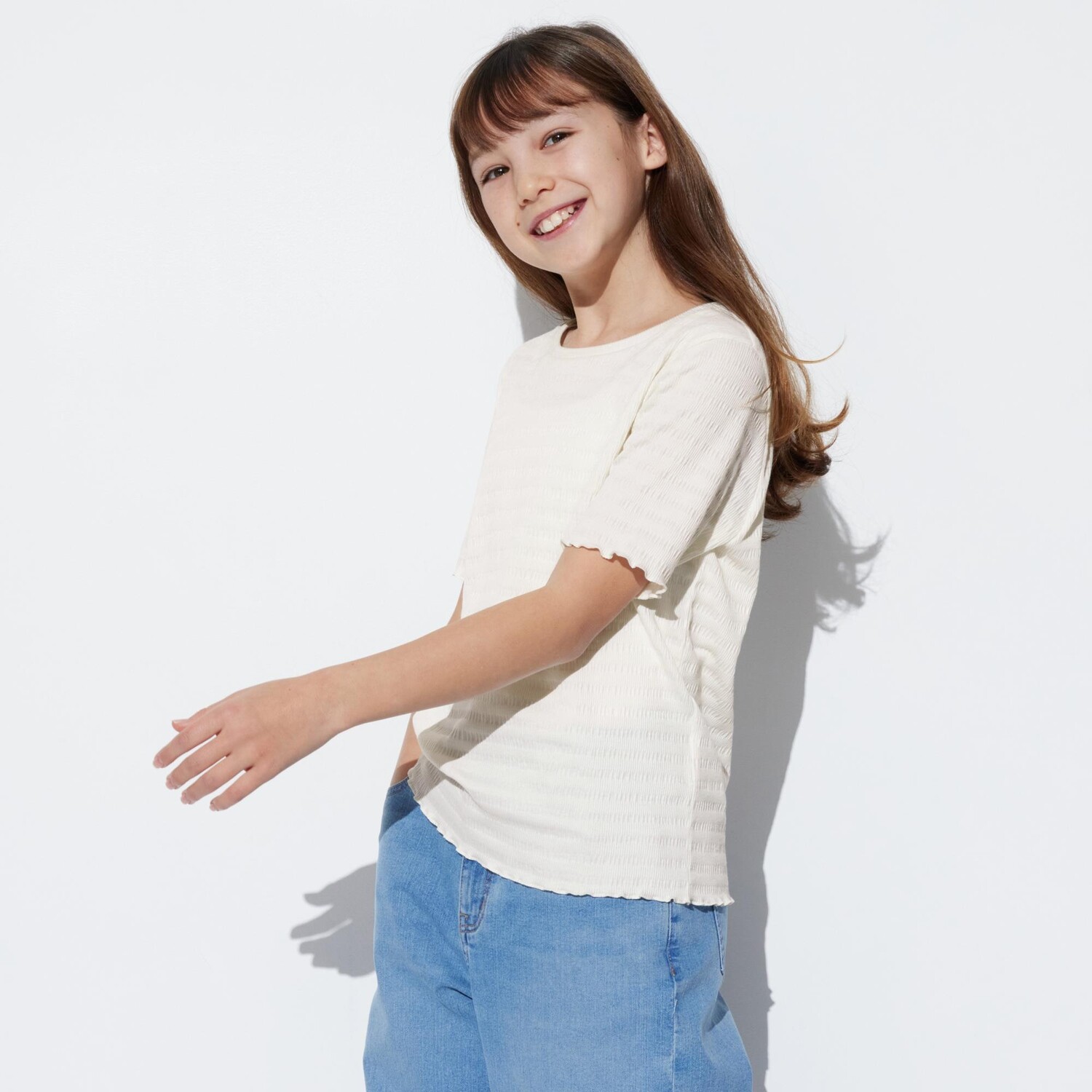 

Футболка UNIQLO Shiring Mellow с коротким рукавом, белый