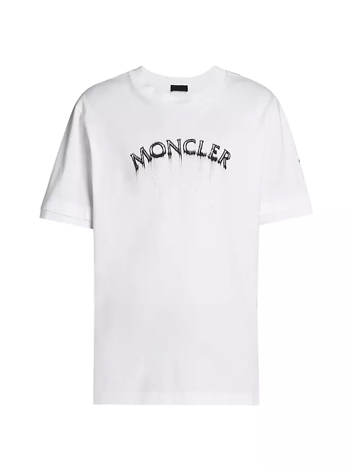 

футболка с круглым вырезом и логотипом Moncler, белый