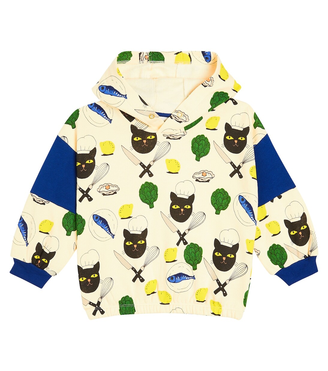 

Толстовка chef cat из хлопкового джерси Mini Rodini, мультиколор