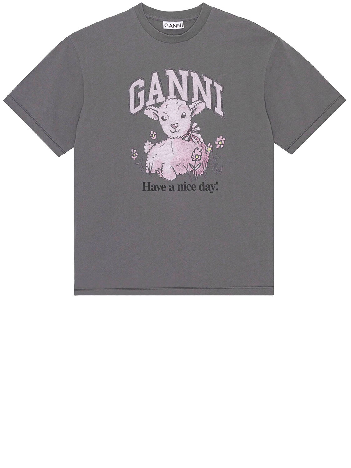 

Футболка Ganni Future Lamb, серый