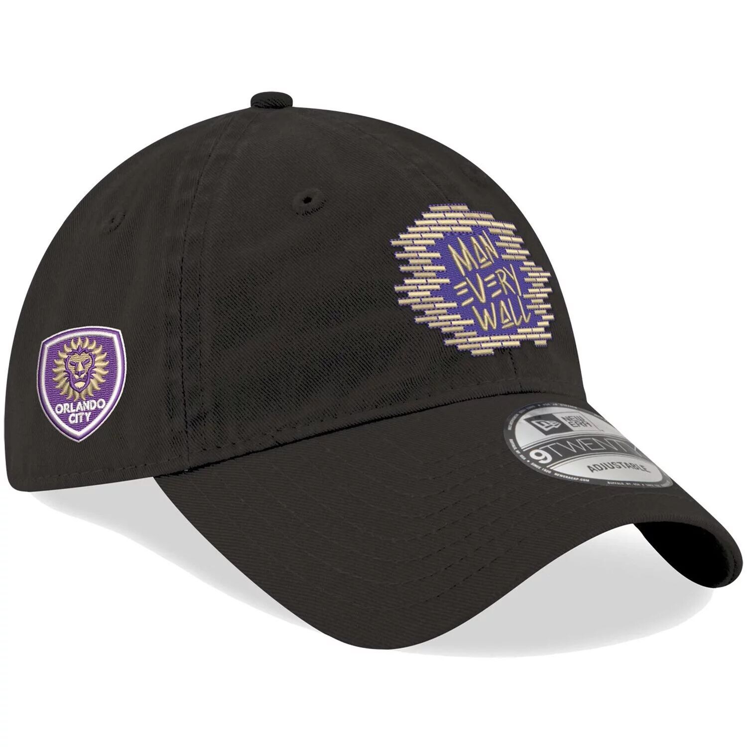 

Мужская регулируемая кепка New Era Black Orlando City SC с крючком 9TWENTY