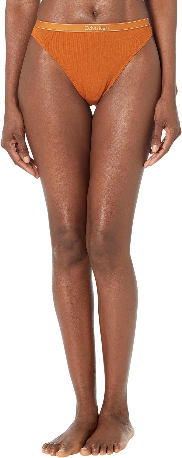 

Бикини Pure Rib с высокими ногами Calvin Klein Underwear, цвет Caramel Brown