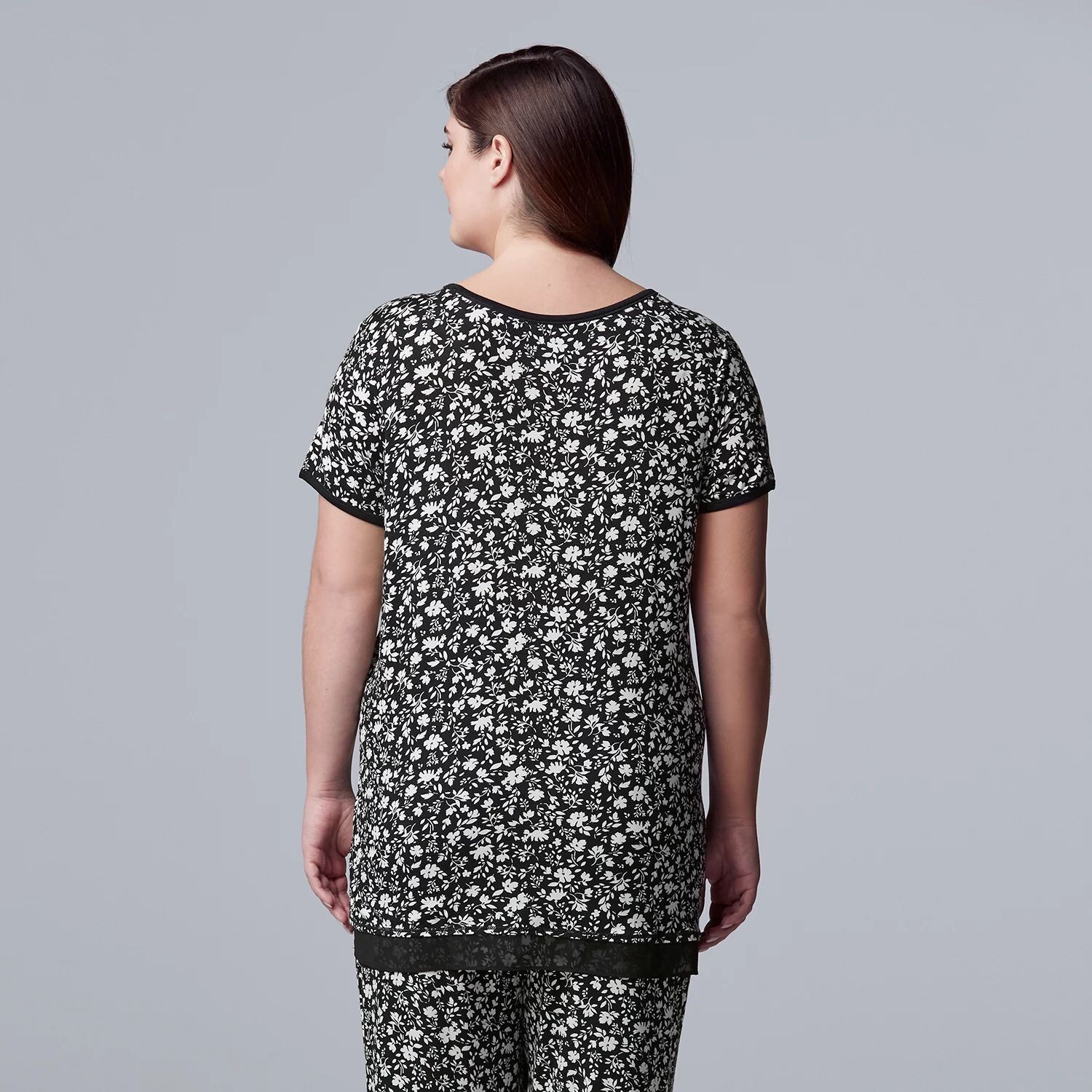 

Плюс размер Simply Vera Vera Wang Базовая роскошная пижама с короткими рукавами Simply Vera Vera Wang